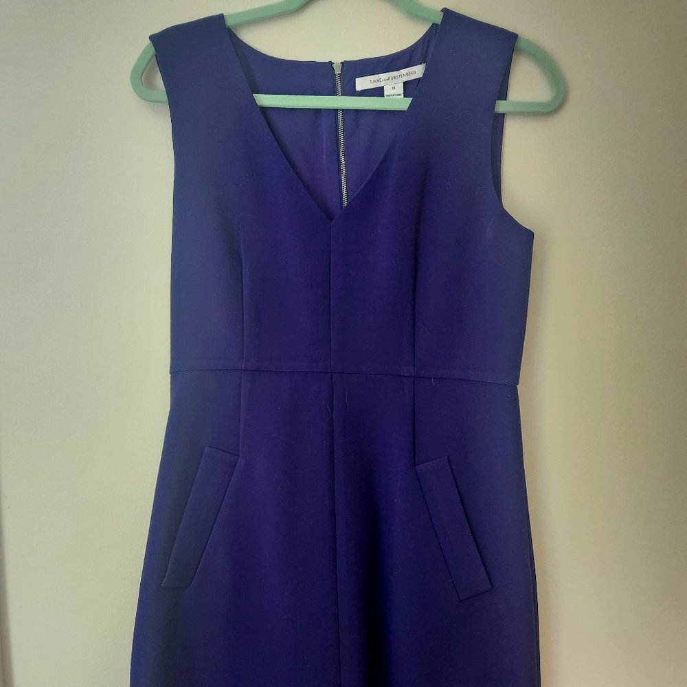 Diane Von Furstenberg (DVF) Deep Purple Cocktail Dress